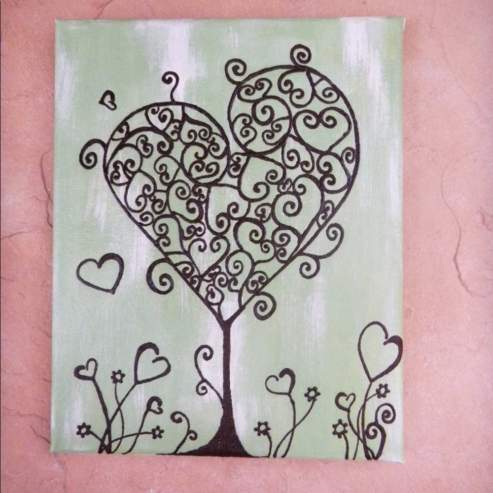 Tree Swirls, Acrylic Painting
